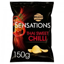 Retail Pack Walkers Sensations Thai Sweet Chilli Crisps 12 X 150g