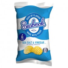 Seabrook Crinkle Cut Crisps Salt and Vinegar 6 Pack