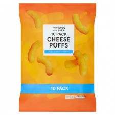 Tesco Cheese Puffs Snacks 10X17g