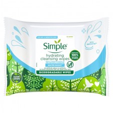 Simple Water Boost Cleansing Wipes 20 per pack
