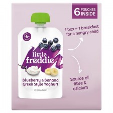 Little Freddie Blueberry and Banana Greek Style Yoghurt Multipack 6 x 100g