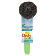 Dishmatic Fillable Washing Up Scourer with Replaceable Steel Scourer