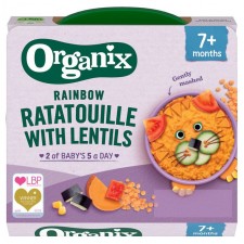 Organix Rainbow Ratatouille With Lentils 7 Months+ 130g