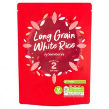 Sainsburys Microwave Long Grain White Rice 250g