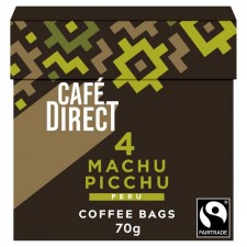Cafedirect Fairtrade Machu Picchu Peru Coffee Bags 10 per pack
