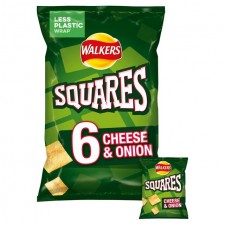 Walkers Squares Cheese and Onion 6 pack
