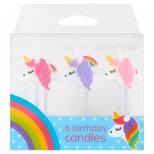 Baked With Love Unicorn Candles 6 Pack