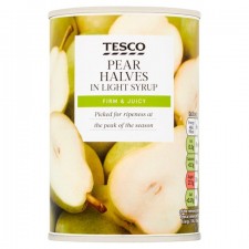 Tesco Pear Halves In Syrup 410g