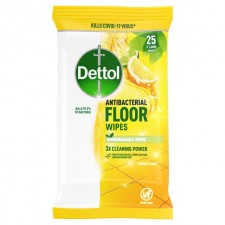 Dettol Power and Fresh Floor Wipes Lemon and Lime 25 Pack
