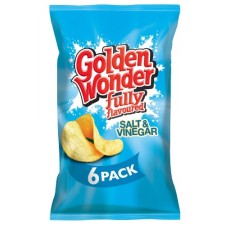Golden Wonder Salt and Vinegar Crisps 6 Pack