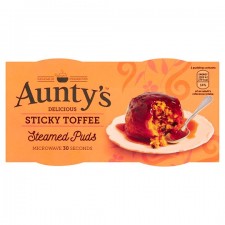 Auntys Sticky Toffee Puddings 2x95g
