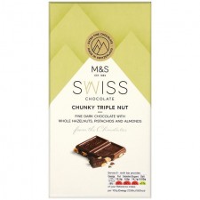 Marks and Spencer Swiss Dark Chocolate with Chunky Triple Nut 200g