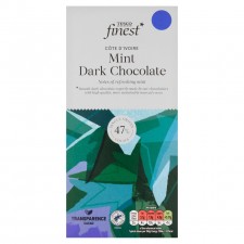 Tesco Finest Mint 47% Dark Chocolate 100g