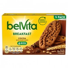 Belvita Cocoa Chocolate Chip Breakfast Biscuits 5 x 45g