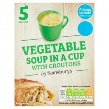 Sainsburys Vegetable Soup in a Cup with Croutons 5 Sachets