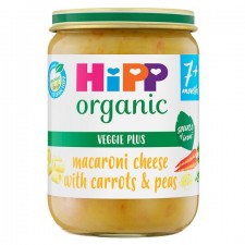HiPP Organic Veggie Plus Macaroni Cheese with Carrots and Peas 7 Month+ 190g