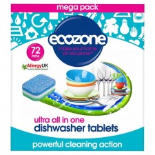 Ecozone Ultra All In One Dishwasher Tablets 72 Pack