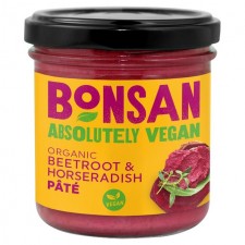 Bonsan Vegan Organic Beetroot and Horseradish Pate 130g