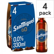 San Miguel Especial Alcohol Free Lager Bottle 4x330ml