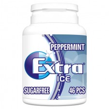 Wrigleys Extra Ice Peppermint Chewing Gum Sugar Free 46 Piece Bottle