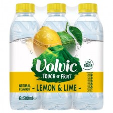 Volvic Touch Of Fruit Lemon And Lime 6X500ml