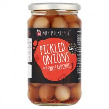 Mrs Picklepot Pickled Onions with Sweet Red Chilli 440g