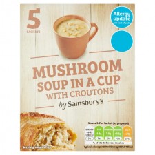 Sainsburys Mushroom Cup Soup with Croutons 5 Sachets