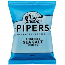 Retail Pack Pipers Anglesey Sea Salt Crisps 24 x 40g