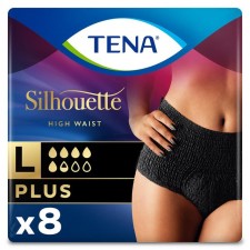 TENA Lady Silhouette Plus Noir Incontinence Pants Large 8 per pack
