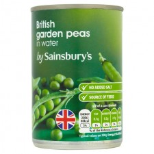 Sainsburys Garden Peas In Water 300g