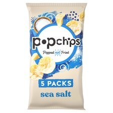 Popchips Sea Salt Popped Potato Chips 5 Pack x 17g 