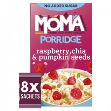 Moma Jumbo Porridge Raspberry Chia and Pumpkin Seeds 8 x 35g