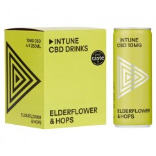INTUNE Elderflower and Hops Sparkling CBD Drink 4 x 250ml