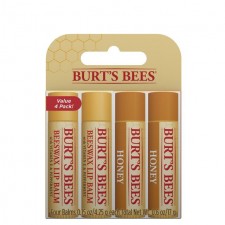 Burts Bees 100% Natural Moisturising Lip Balm Original Beeswax and Honey 4 per pack