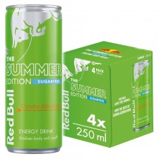 Red Bull Sugar Free Curuba and Elderflower Energy Drink The Summer Edition 4 x 250ml 