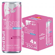 Red Bull Sugar Free The Pink Edition Forest Fruits Energy Drink 4 x 250ml