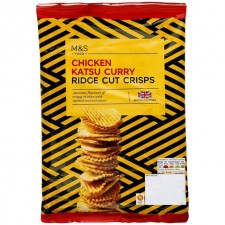 Marks and Spencer Chicken Katsu Curry Ridge Cut Crisps 135g