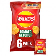 Walkers Tomato Ketchup Crisps 6 Pack