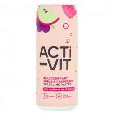 ACTI-VIT Blackcurrant Apple and Raspberry Sparkling Water 330ml