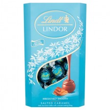 Lindt Lindor Milk Salted Caramel Chocolate Truffles Large Box 600g