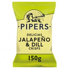 Pipers Jalapeno and Dill Crisps 150g