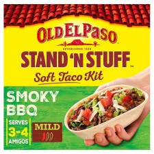 Old El Paso Stand N Stuff Soft Taco Kit Smokey BBQ 350g