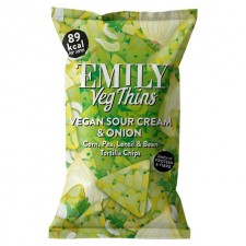 Emily Veg Thins Sour Cream and Onion Sharing Bag 80g