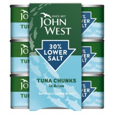John West Lower Salt Tuna Chunks in Brine 145g