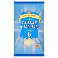 Morrisons Cheese and Onion Flavour Crisps 6 Pack