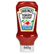 Heinz Top Down Reduced Sugar and Salt Tomato Ketchup 665g