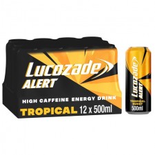 Lucozade Alert Tropical Burst Energy Drink Multipack 12 x 500ml