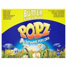 Popz Butter Microwave Popcorn 6 x 90g