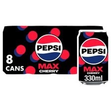 Pepsi Max Cherry 8 x 330ml Cans