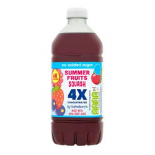 Sainsburys Quadruple Strength Summer Fruits Squash 750ml